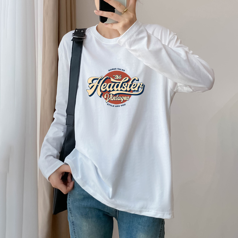 스타일아유 가을 겨울 여성 긴팔티 빅사이즈 루즈핏 오버핏 레터링 프린팅 면 박스티 TS2096 12,990원