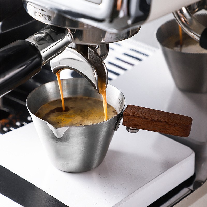 FATTYS 우드 핸들 스텐 에스프레소 샷잔, 실버, 1개 11,900원