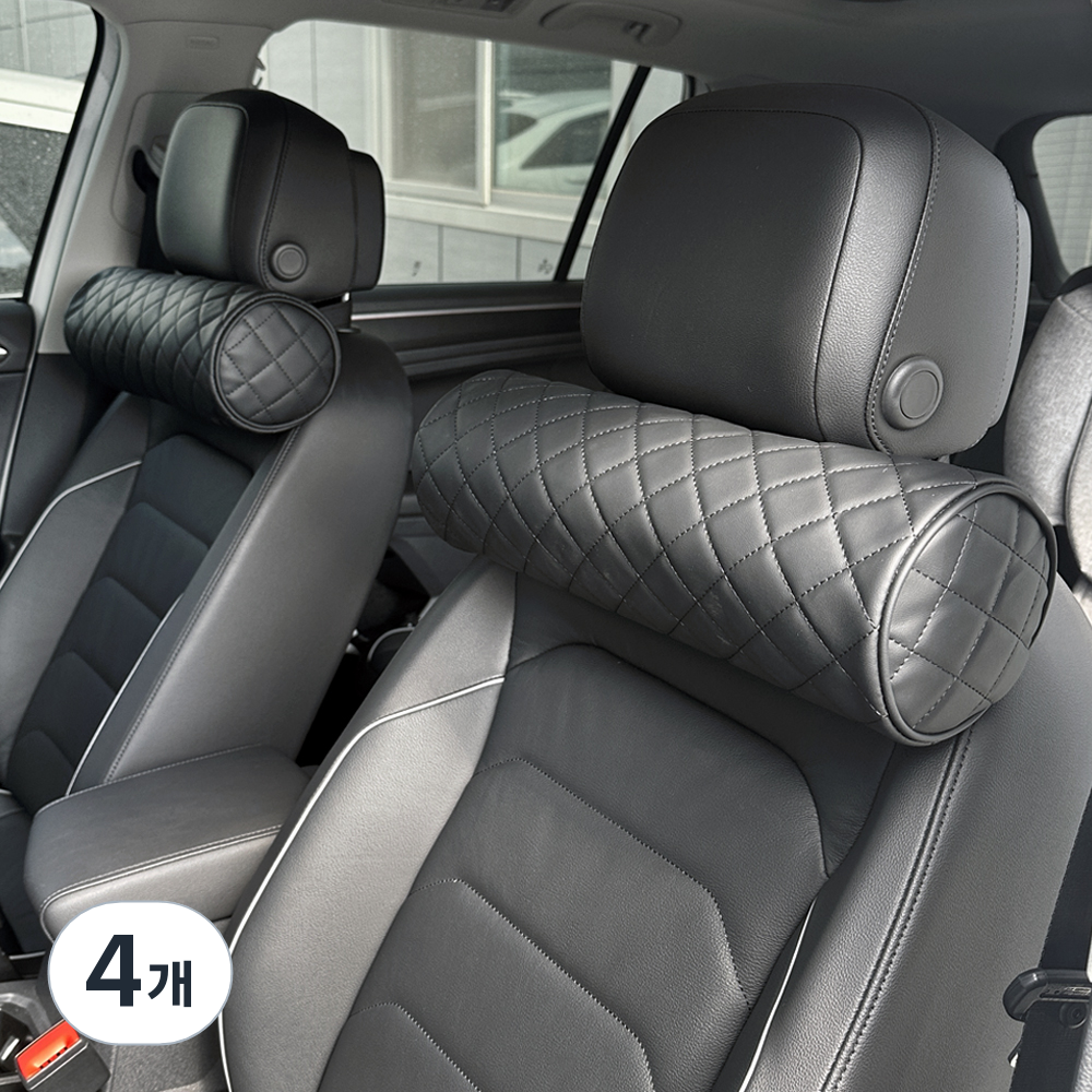 카템 원통형 차량용 목쿠션, 블랙, 4개 31,000원