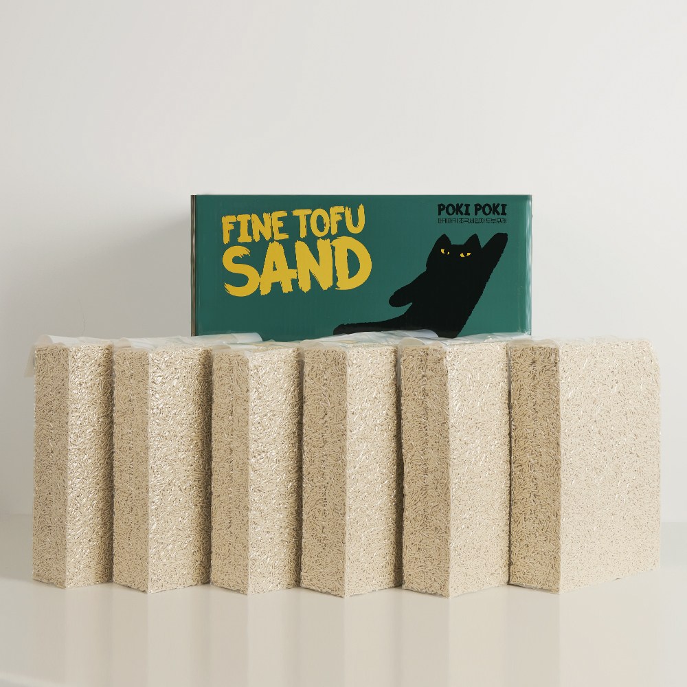 퍼키퍼키 고양이모래 1.5mm 초극세입자 두부모래(무향) 8L 6개입/냄새먼지 제로/고양이 화장실/배변 33,900원