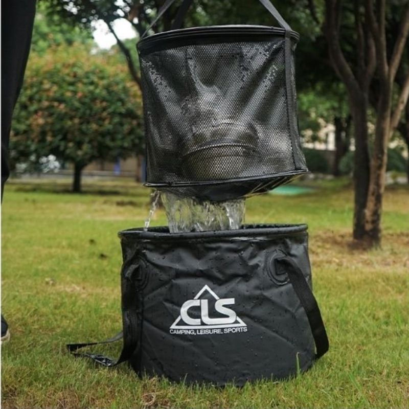 라뷔르 캠핑식기건조망 접이식 설거지통 워터버킷 낚시바구니 수납템 22L 30L, 1개, 1단, 분리형-블랙 25,800원