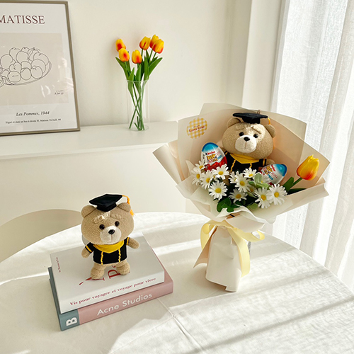 학사모 테드곰 리코 킨더조이 인형 꽃다발 졸업식 23,900원