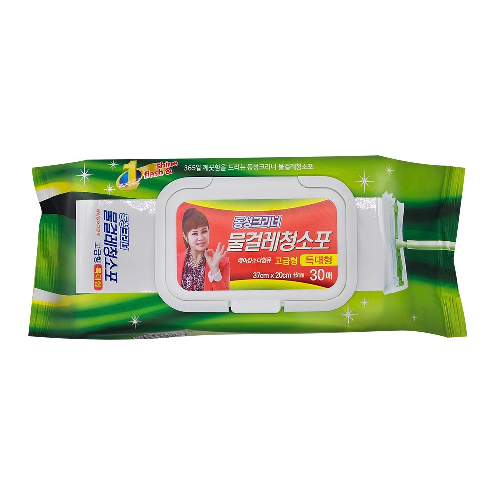 동성 물걸레청소포 특대형30매 베이킹소다 라임향 다용도 청소물티슈 18,500원