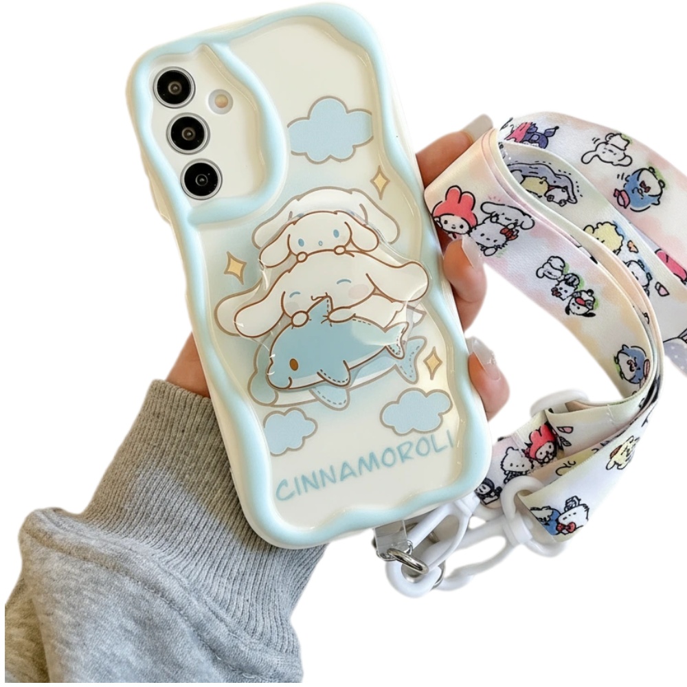 갤럭시 목걸이줄 귀여운 캐릭터 그립톡 홀더 케이스 웨이브 물결 D276 12,310원