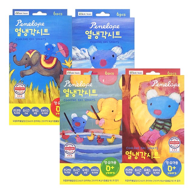 페넬로페 열냉각시트 영유아용 6매입 8시간 지속 무향 무색소 피부자극 테스트 완료 11,700원