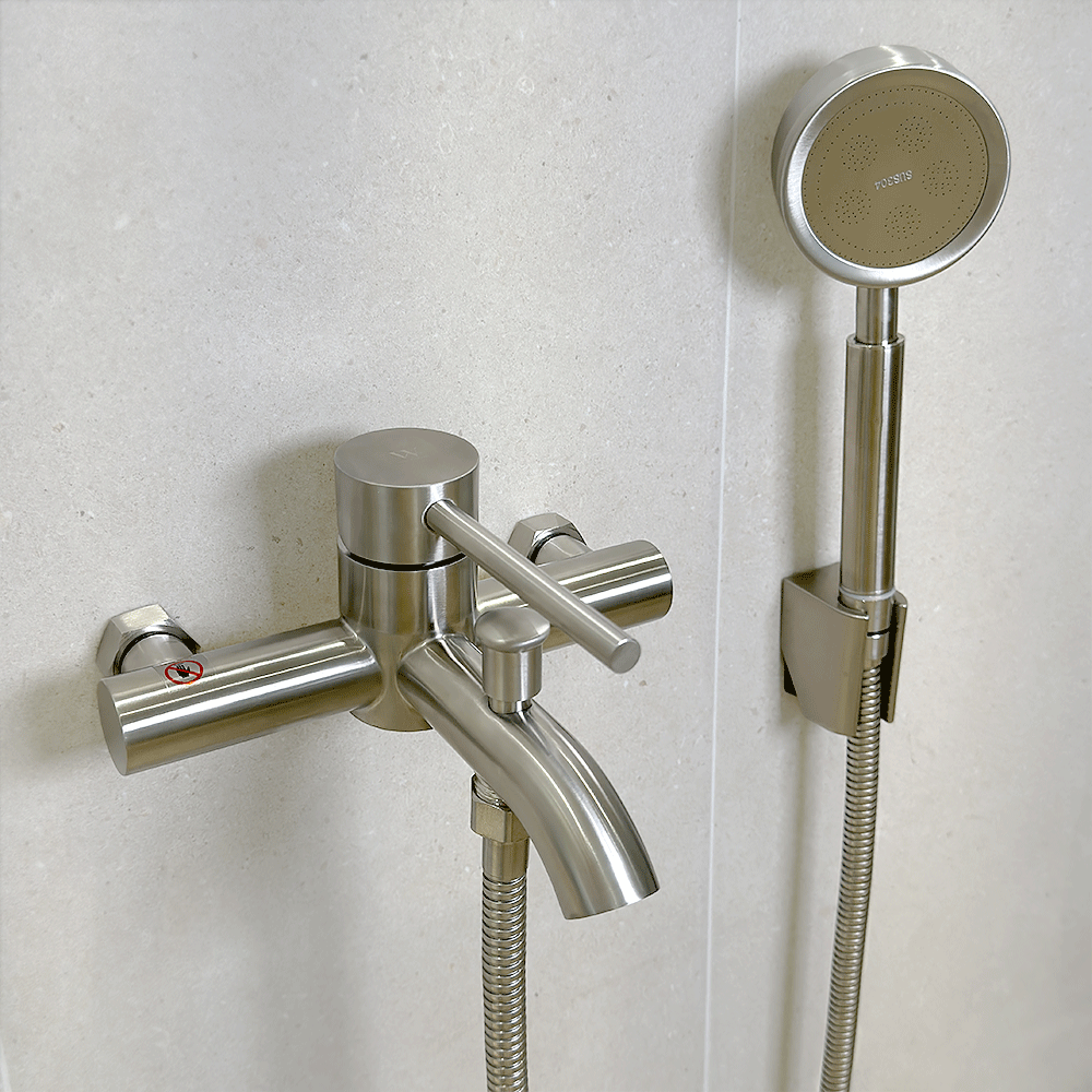 욕실 욕조수전 무광스텐 SUS304 샤워 겸용 화장실 벽수전, 1개 67,980원