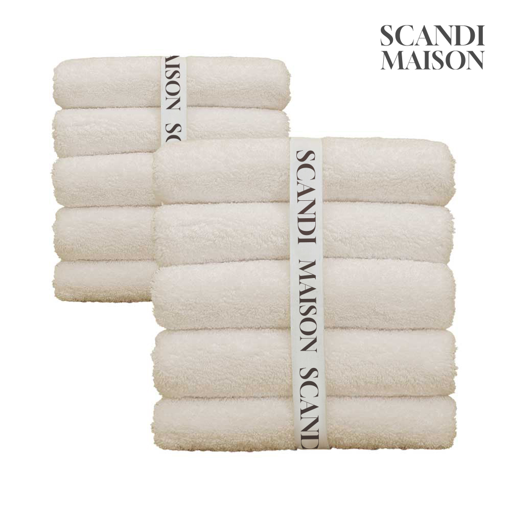 스칸디메종 프리미엄 호텔 타올 200g 40수 코마사 선물용 수건, 10개, No.2 파우더 아이보리 39,900원