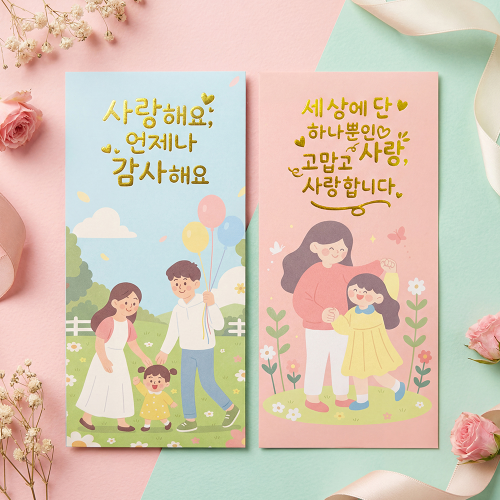 좋은기븐 마음을 담은 레터링 용돈봉투 2종 x 5p, 사랑, 1개 5,200원