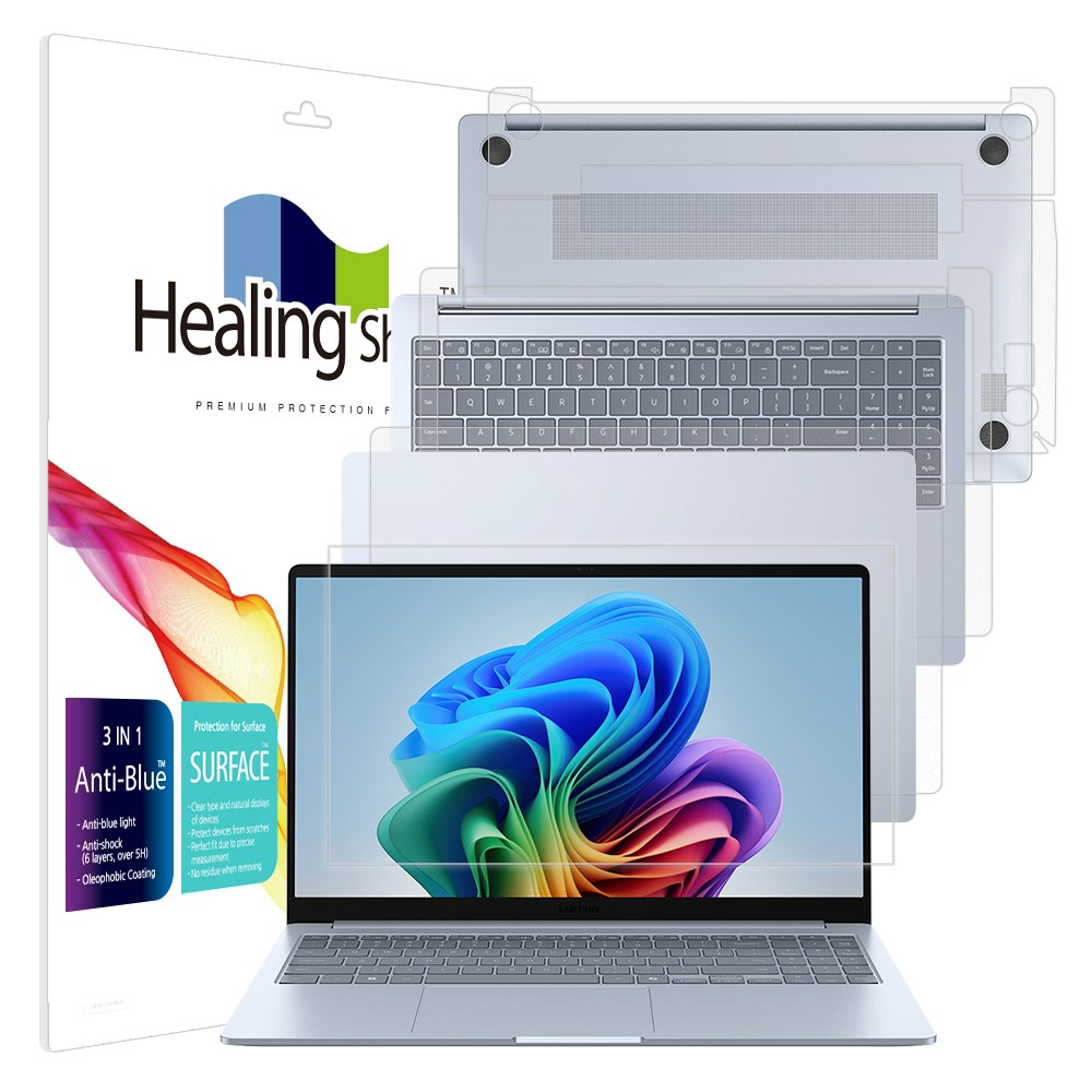 힐링쉴드 갤럭시북4 엣지 15.6인치 NT750XQA 블루라이트차단 액정보호필름1매 외부3종, 1개 58,320원