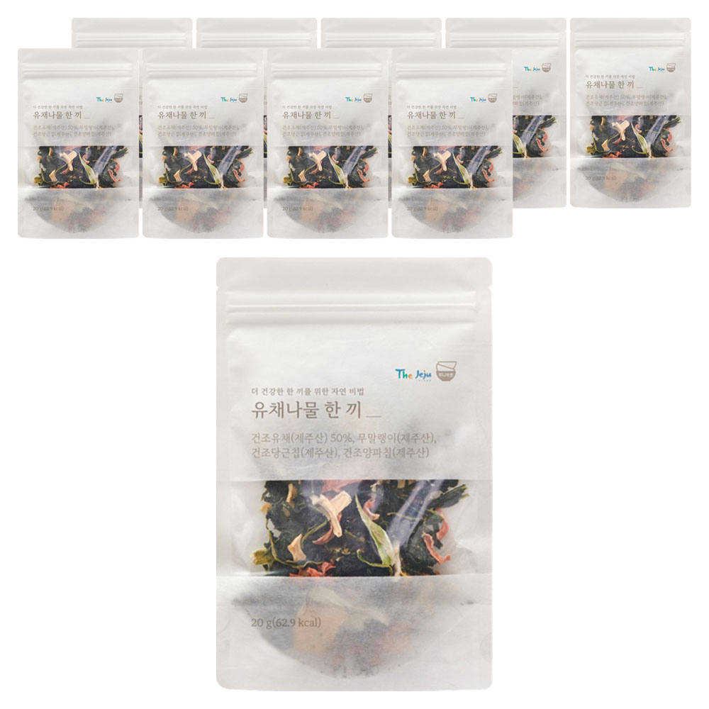 맘마레시피 간편한 제주산 건나물 유채나물 한 끼, 10개, 20g 38,000원