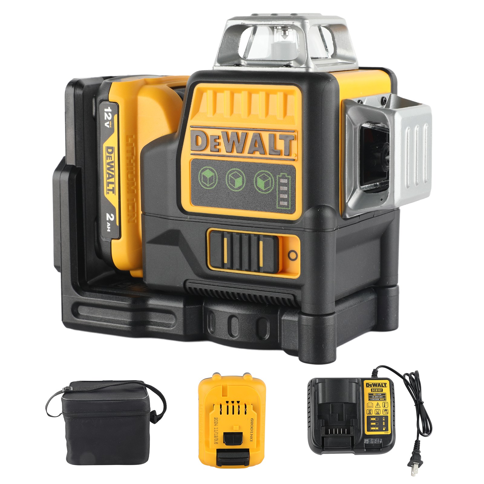 2025 Dewalt DW089LG 12 라인 3 면 * 360 도 수직 12V 리튬 배터리 레이저 레벨, 야외 수평 녹색 계량기 73,030원