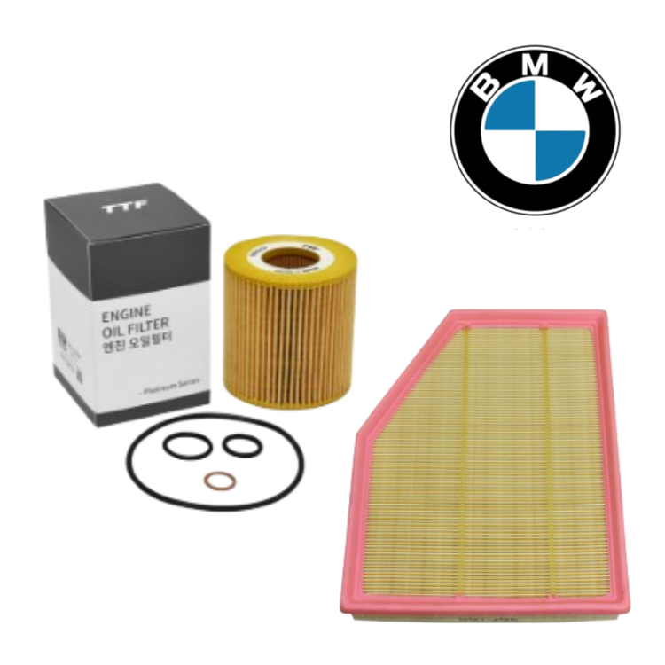 BWM 5시리즈 F10 G30 TTF 엔진오일필터 + 에어필터 세트, 1개, F10 520d (B47) 37,000원