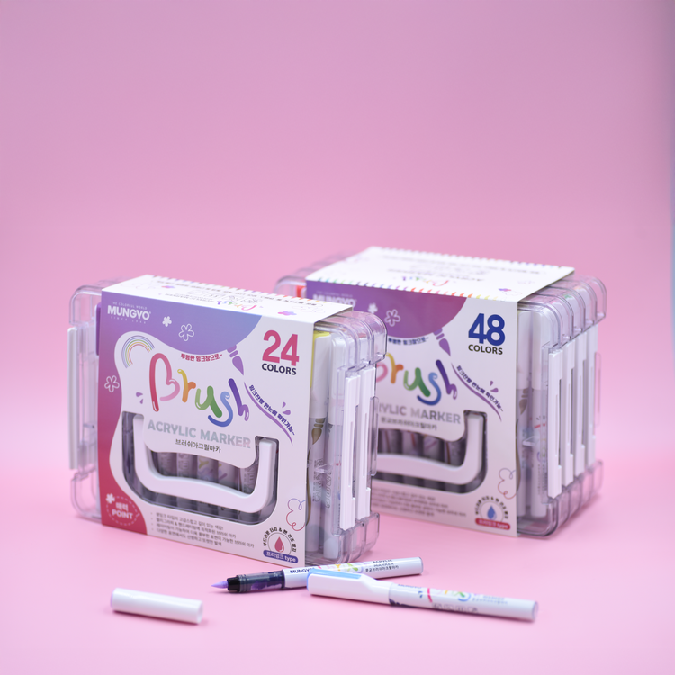 문교 브러쉬 아크릴 마카, 1개, 24색 18,500원