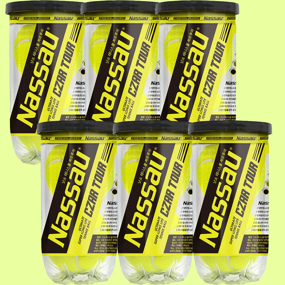 낫소 테니스공 짜르투어 6캔-12구 테니스 시합구 21,510원