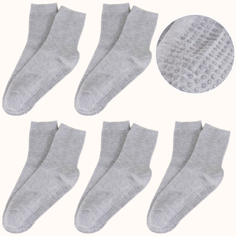 [미끄럽지않은] 칠이오 할머니 할아버지 요양원 양말 5켤레 미끄럼방지 무압박 15,000원