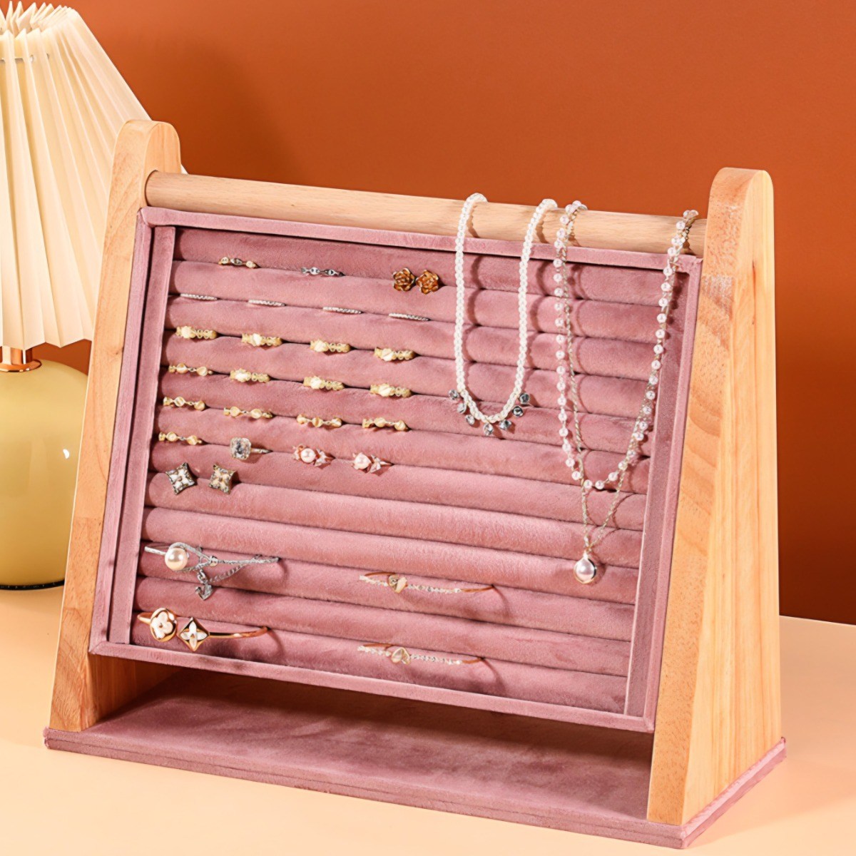원목 반지 귀걸이 진열대 악세사리 진열대, 1개, 핑크 26,800원