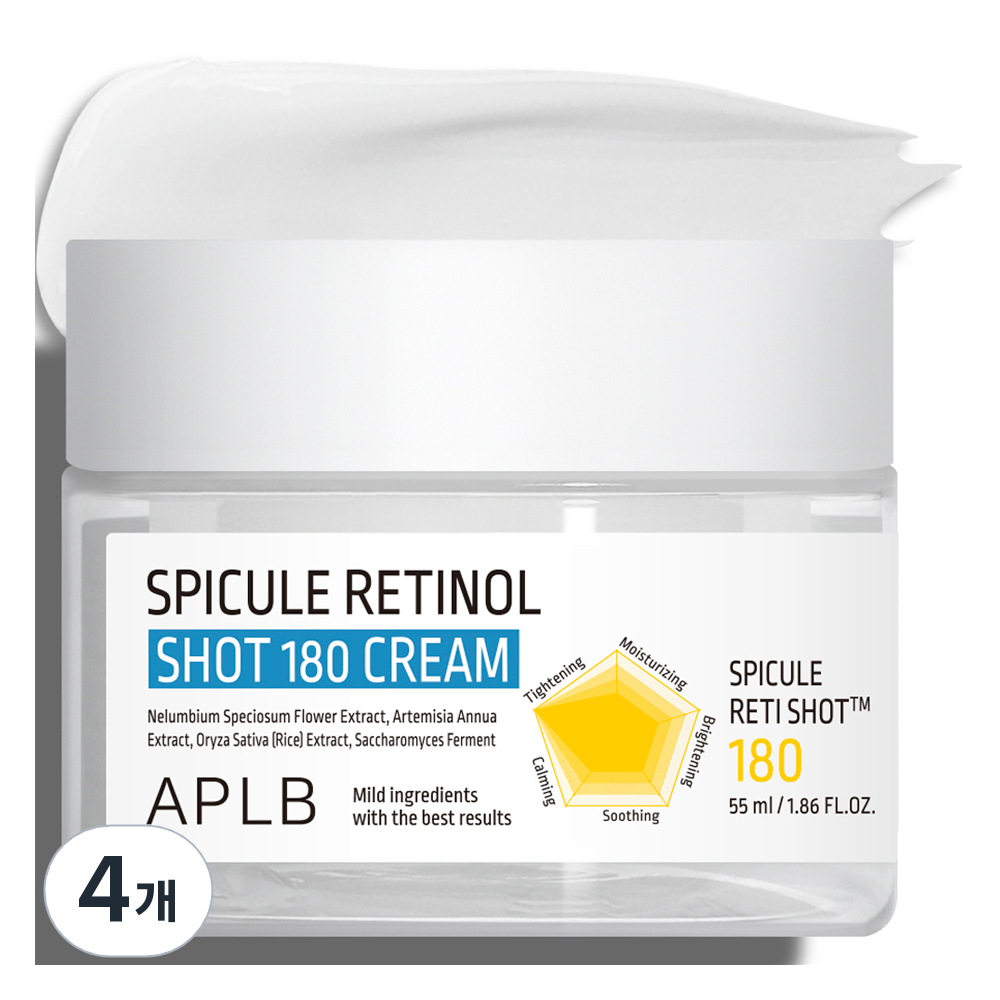 APLB 스피큘 레티놀 샷 180 크림, 4개, 55ml 63,600원