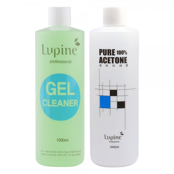 [누적판매18만병] 루핀젤크리너1000ml + [누적판매8만병] 루핀퓨어100%아세톤1000ml 15,000원
