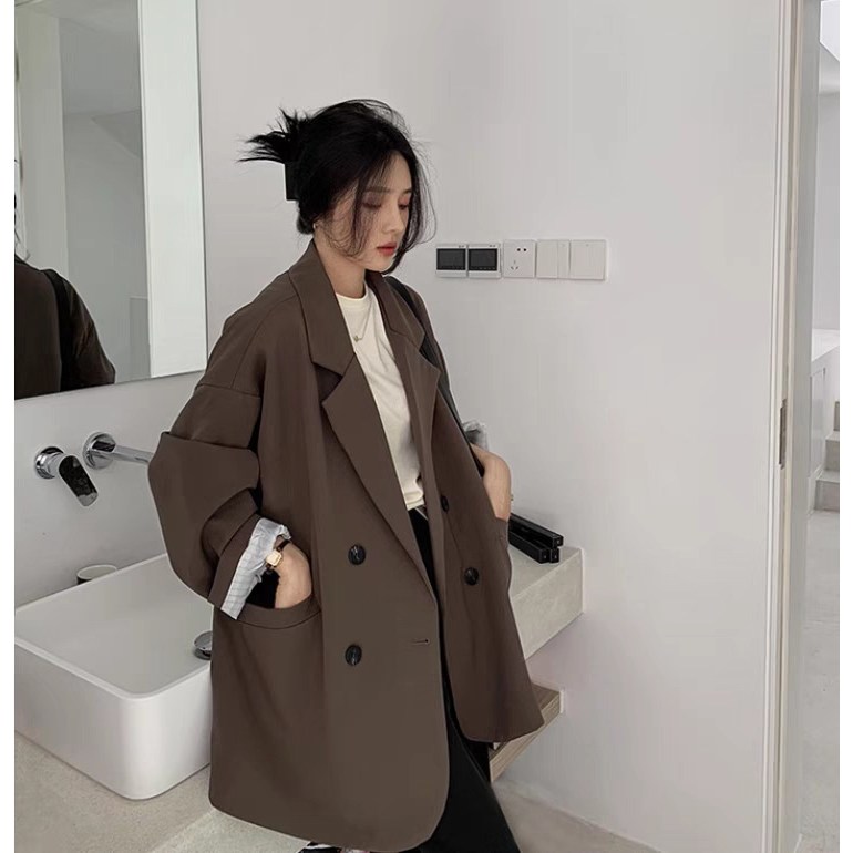 ANYOU 여성 루즈핏 싱글 정장 자켓  춘추 레저 데일리 통근  상의 29,000원