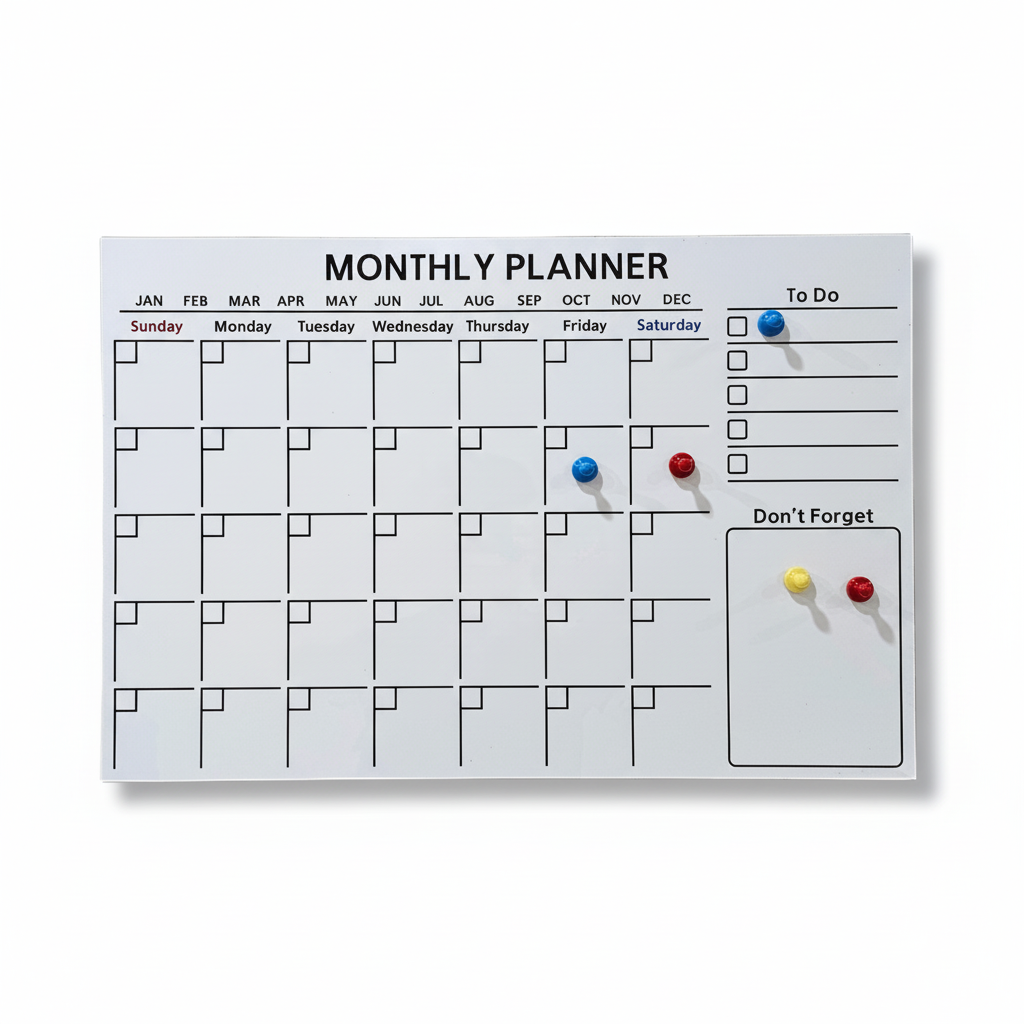 Monthly Planner 붙이는 자석 화이트보드 41,000원
