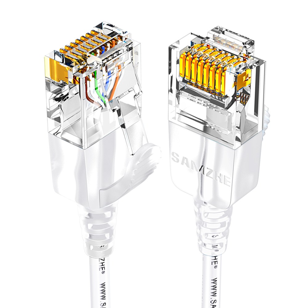 SAMZHE 울트라슬림 CAT6A 초고속 기가 랜선, 화이트, 1개, 1m 6,550원