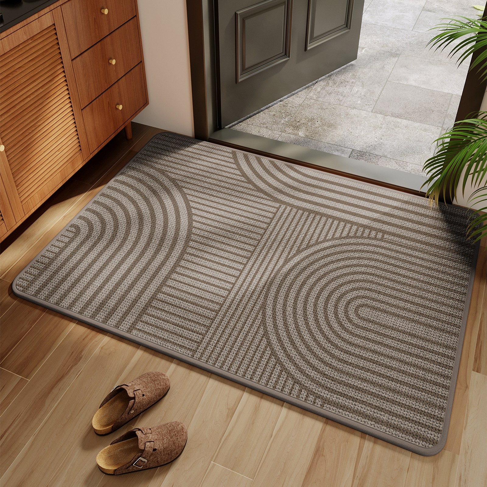 사리마 수출입 매트 먼지 청소 미끄럼 방지, 갈색43x75cm 16,000원