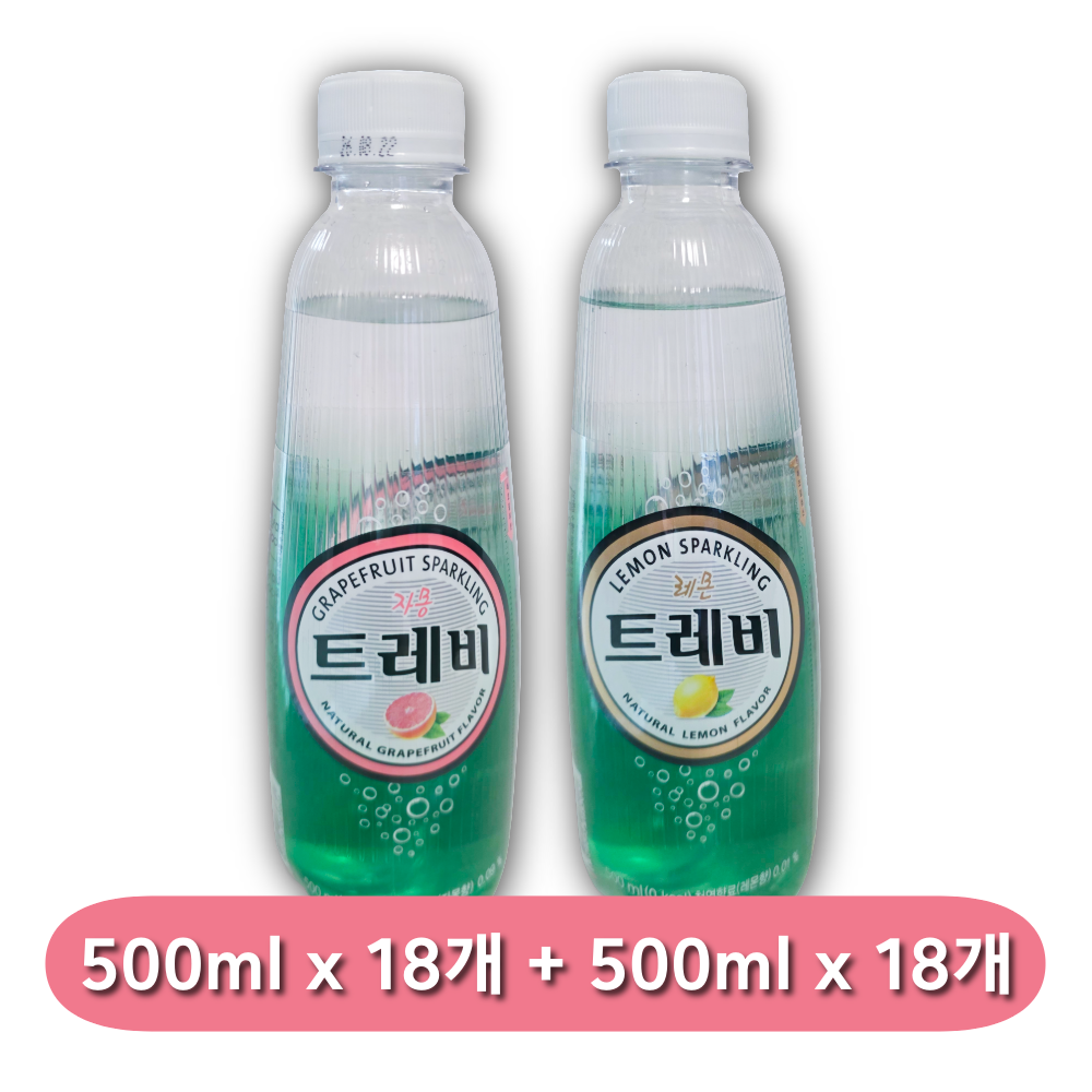 트레비 자몽 500ml + 레몬 2종 36개(18개 2박스) 43,400원