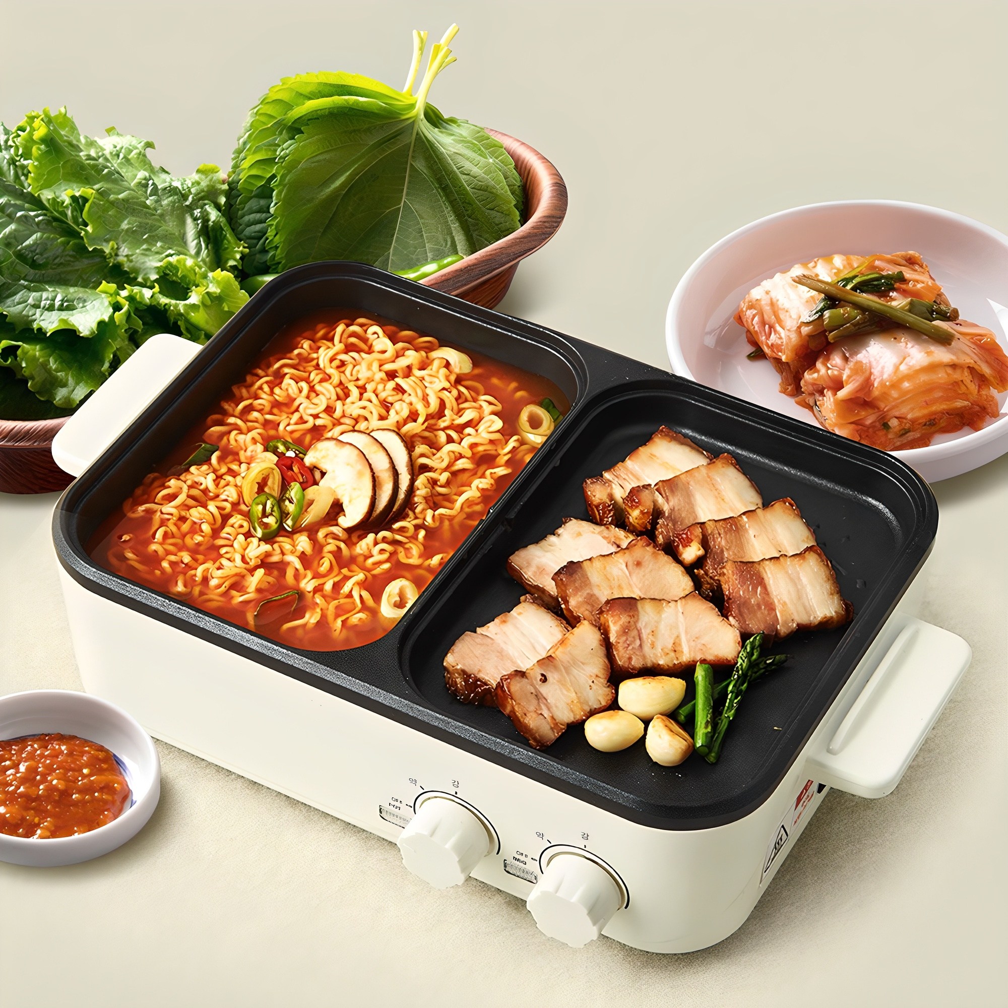 홈플래닛 반반 멀티 전기그릴(개별 온도 조절) 28,990원