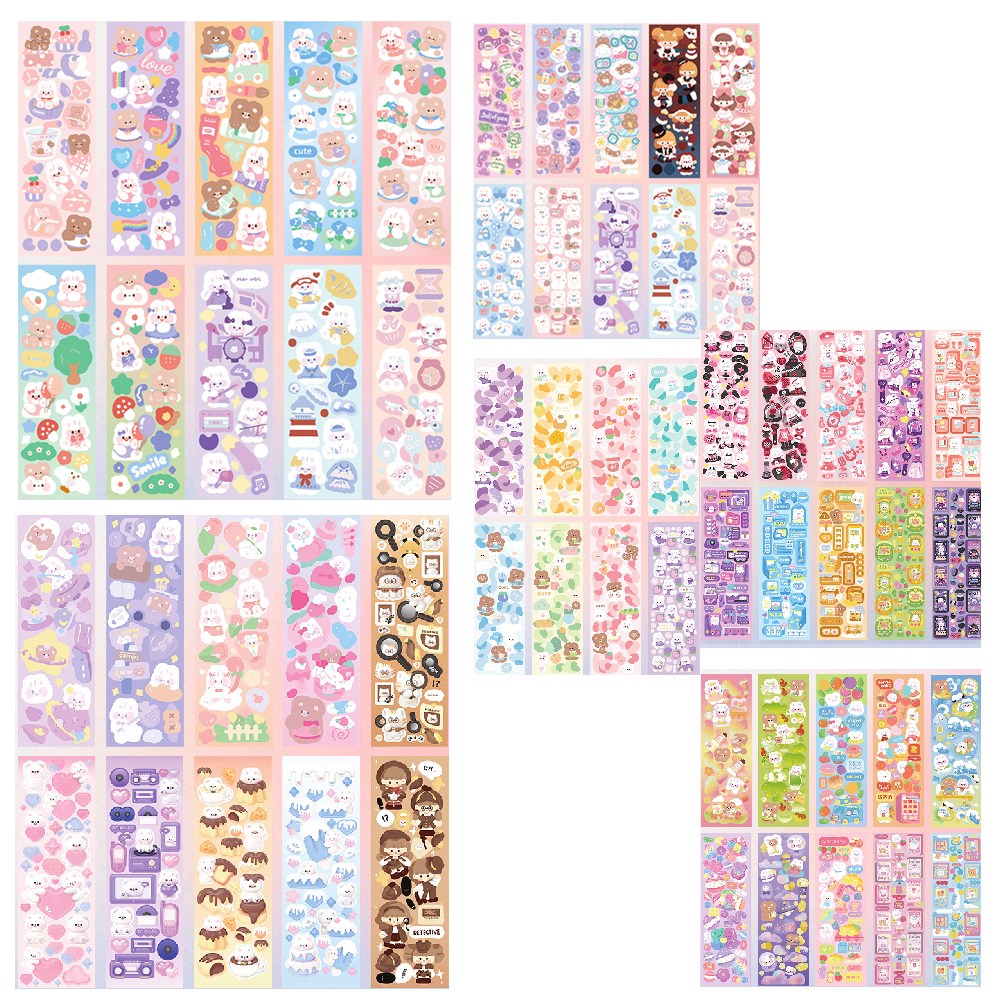 올리브파티 홀로그램 씰스티커 60매, B세트, 1세트 5,900원