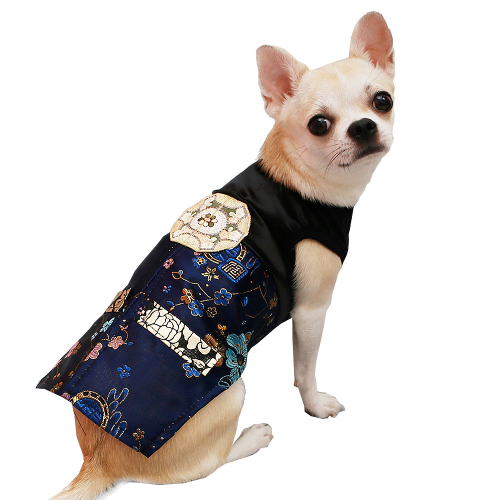 해피앤퍼피 애견한복 청화랑 강아지한복, 청화랑 블루, 1개 12,900원