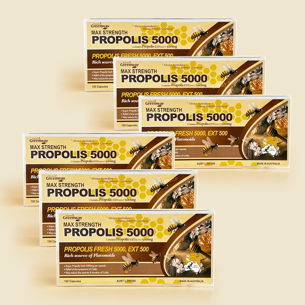 네이쳐스그린웨이 호주 프리미엄 고함량 프로폴리스 5000mg 120캡슐 4개월분 플라보노이드 534,000원