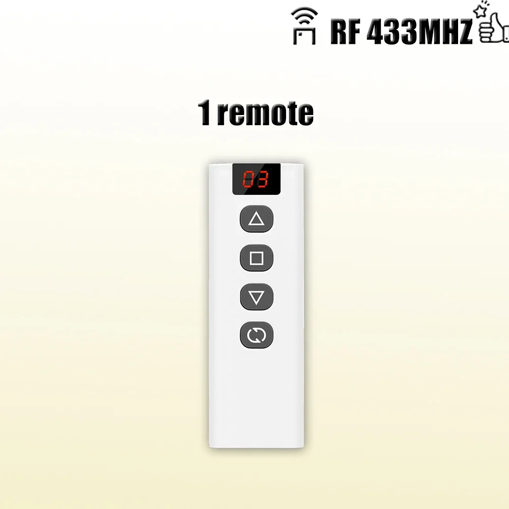 전동 롤러 셔터 블라인드 모터용 무선 리모컨 포함, 433 MHz RF 커튼 스위치 모듈, AC 220V 10A 셔터 컨트 15,200원