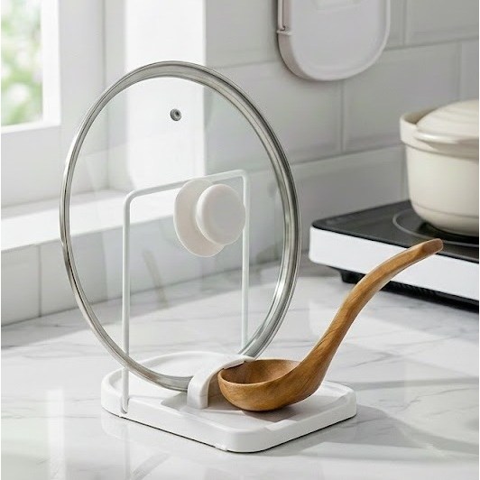 블린코 안전거치 접이식 냄비뚜껑 조리도구 받침대, 1개, 화이트 12,100원