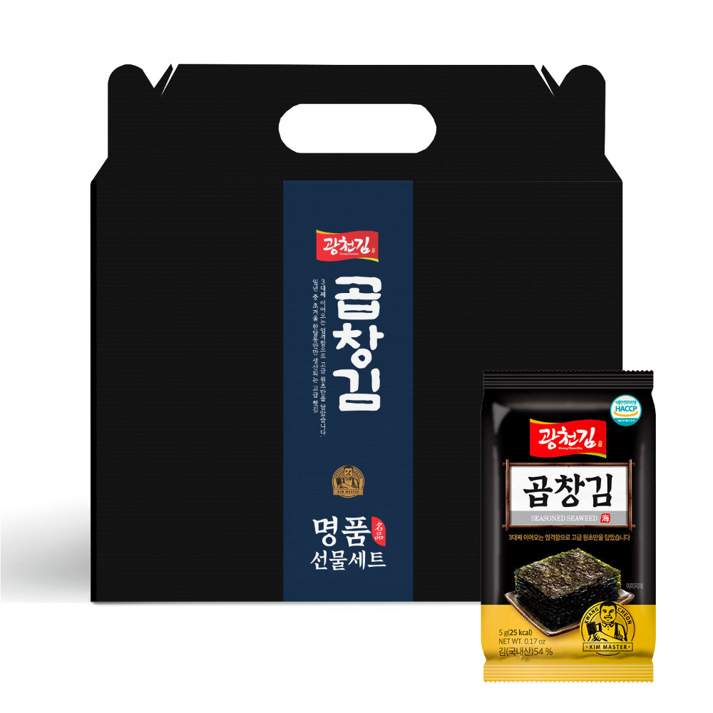 광천김 곱창김 도시락김 16봉 선물세트, 1개 15,900원