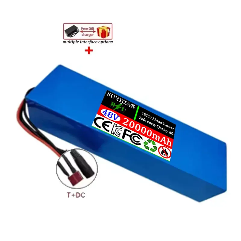 48V 13S2P 18650 강력한 배터리 팩 20Ah 대용량 리튬 충전식 이온 54.6v 충전기 포함 106,300원