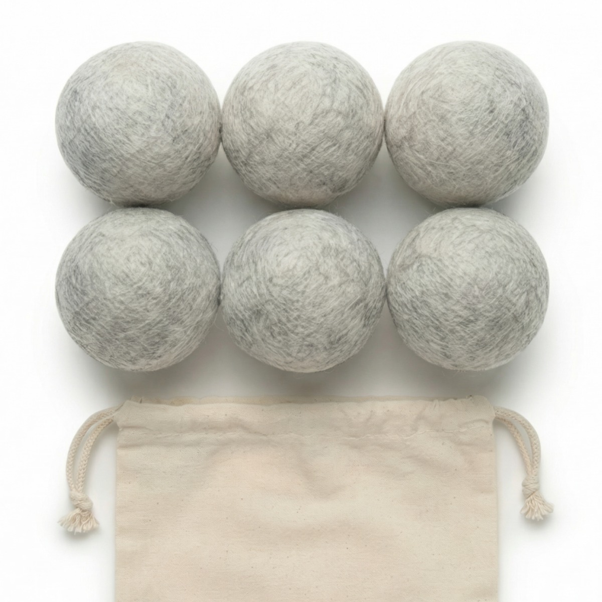 코코바움 건조기 양모 울드라이어볼, 라이트 그레이 (파우치 포함), 6개 7,200원