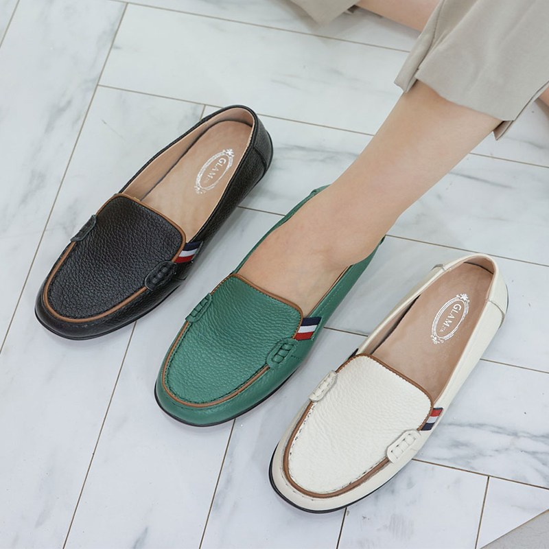 여성 쿠션 좋은 발편한 3cm 천연 소가죽 컴포트 단화 로퍼 29,500원