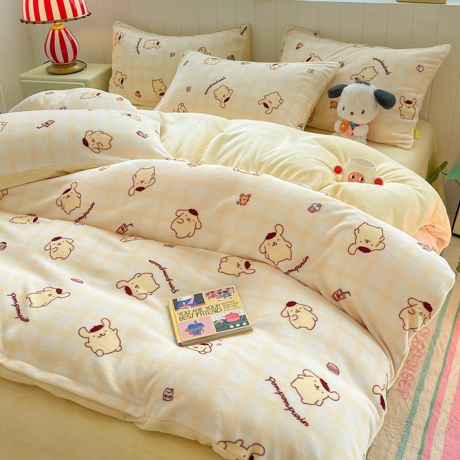 산리오 극세사 겨울 이불커버 베개커버 침구세트 시나모롤 헬로키티 마이멜로디 폼폼푸린 에프식스 41,500원