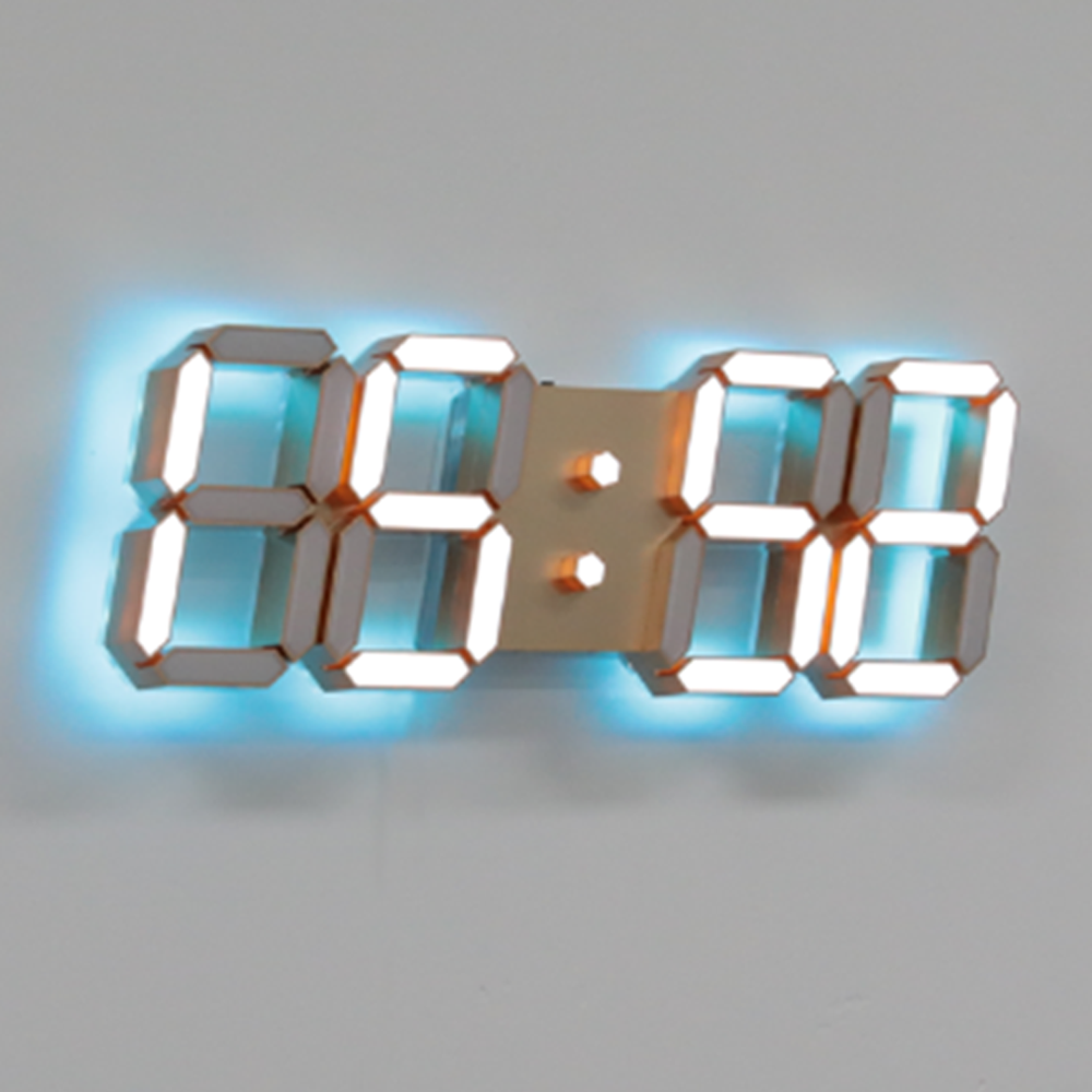 로이레트니 LED벽시계 온도 습도 알람 무선리모컨 인테리어 무타공시계 백라이트 확산추가 전선길이 3.3m, 골드 169,000원