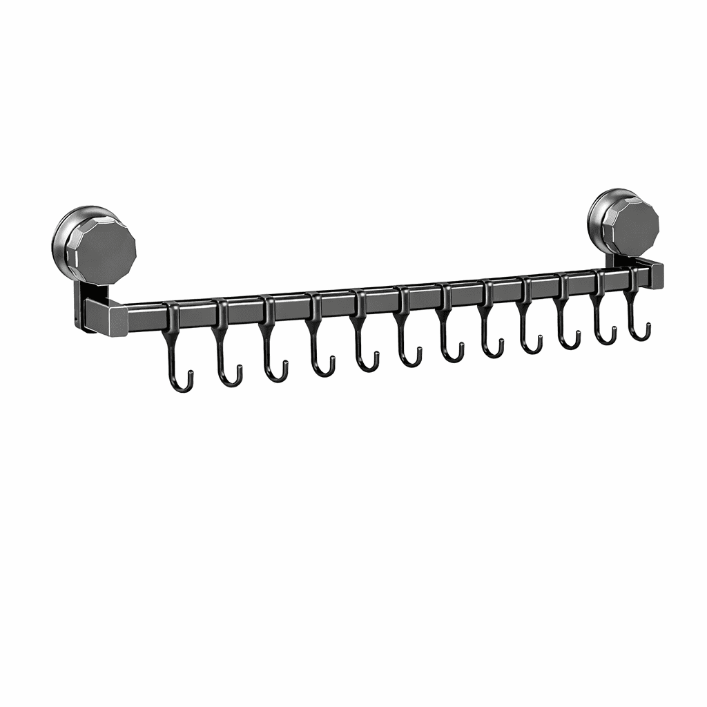 클릭핏 무타공 초강력 흡착식 주방걸이대 60cm, 1개, 쉐도우블랙 16,900원