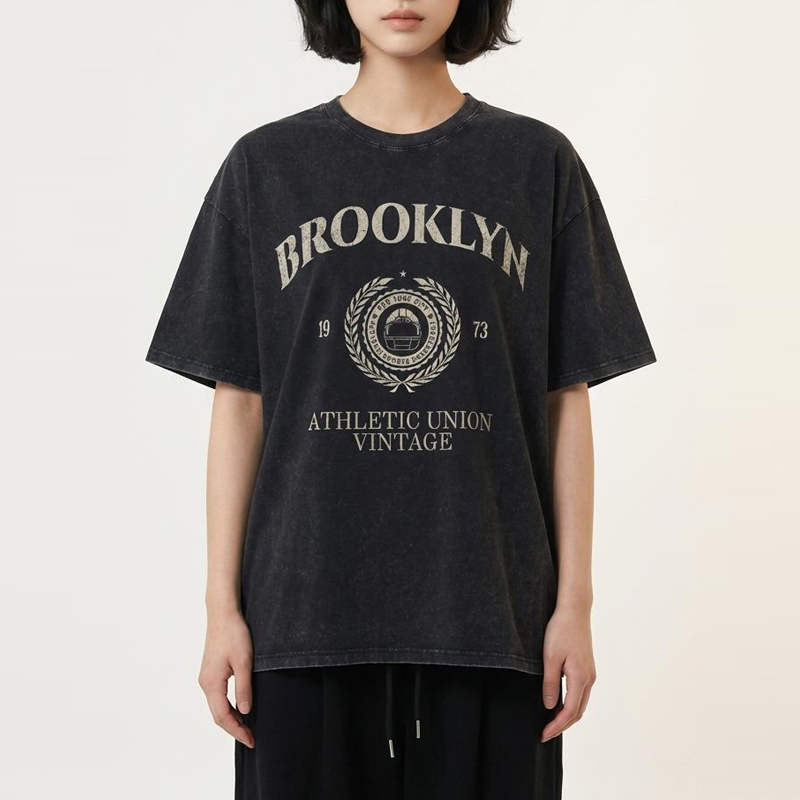 데일리마쥬 남녀공용 브루클린 빈티지 피그먼트 오버핏 반팔 티셔츠 빅사이즈 24,860원