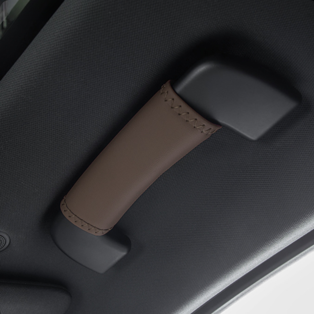오토크루 프리미엄 레더 핸들그립 실내 손잡이 가죽커버 AC-i05, 모카브라운, 4개 16,900원
