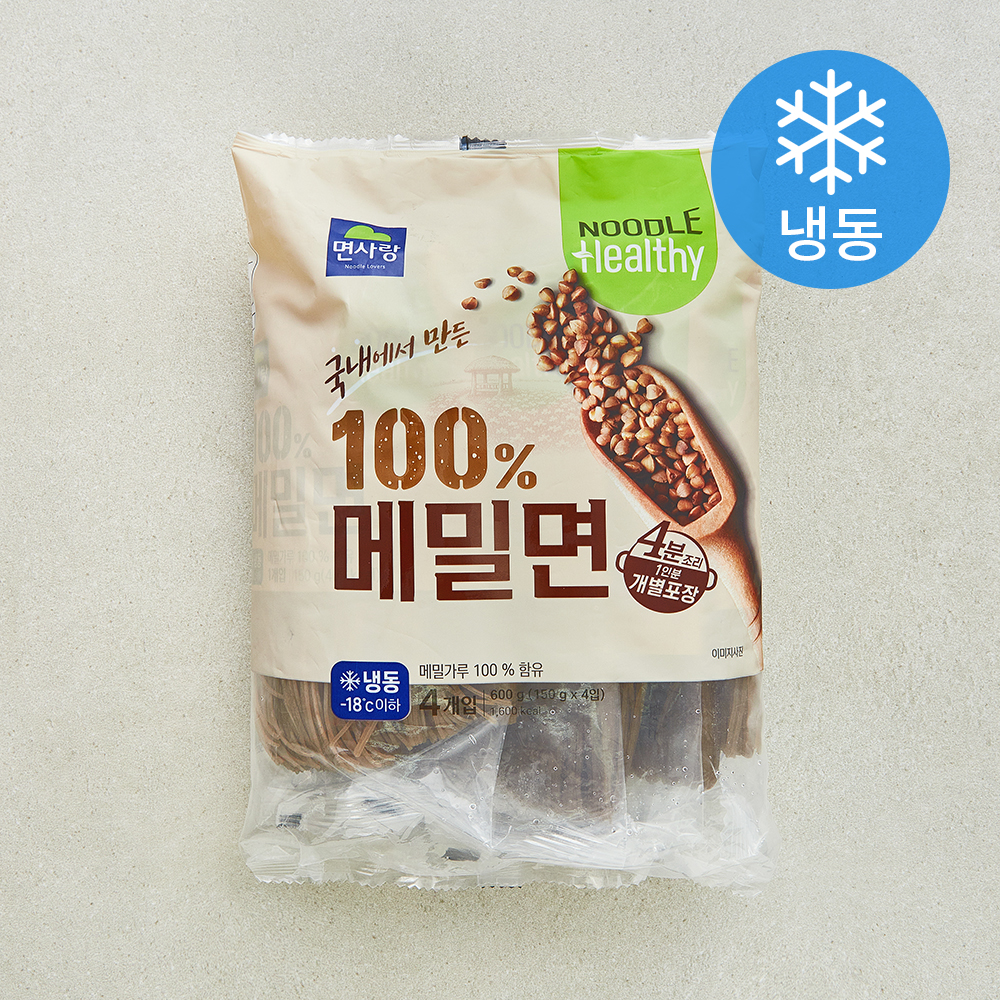 [로켓프레시] 면사랑 100% 메밀면 4개입 (냉동), 600g, 1개 10,980원