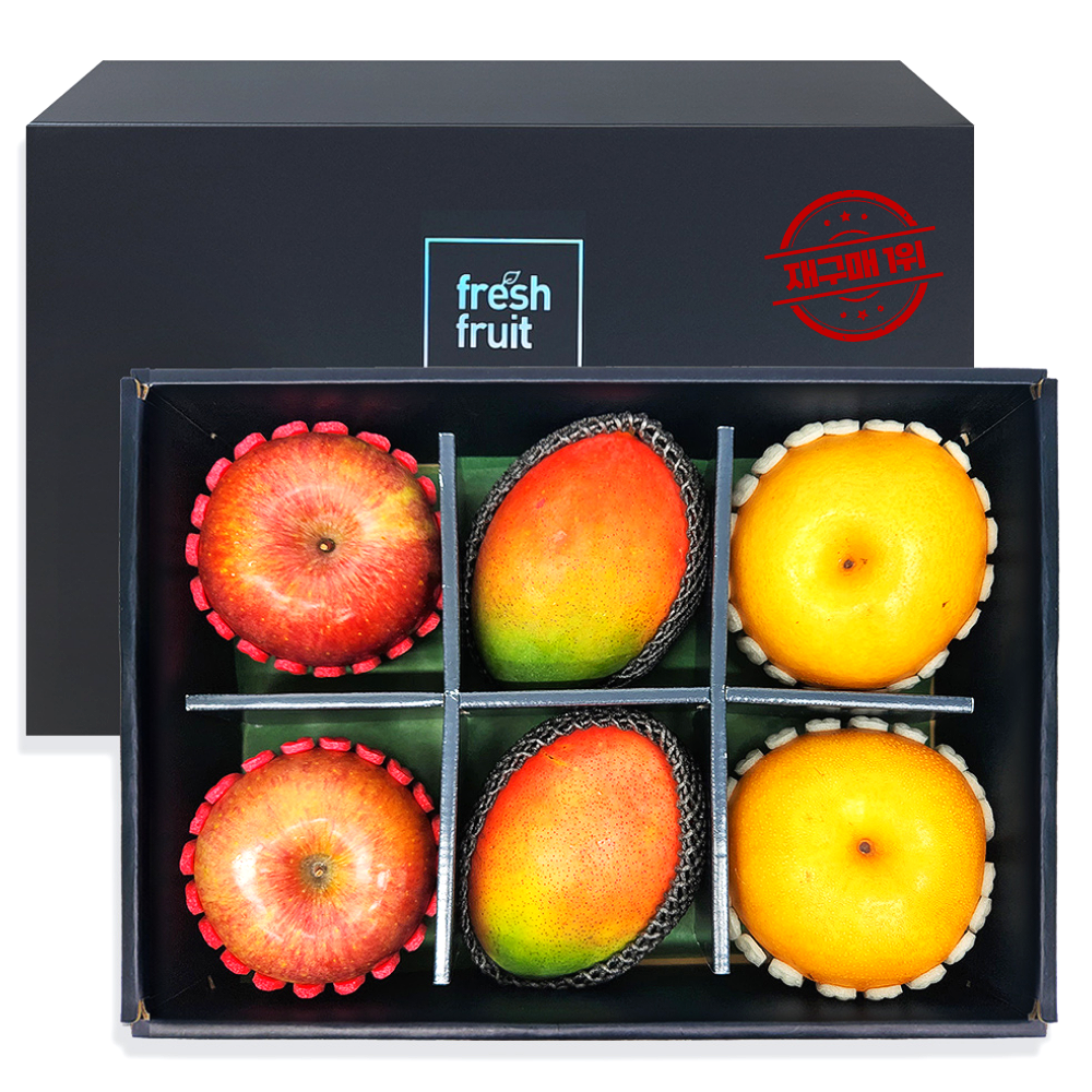 푸른마을 _사과 배 애플망고 국내산 혼합과일 명절선물 과일 선물세트 3kg 74,000원