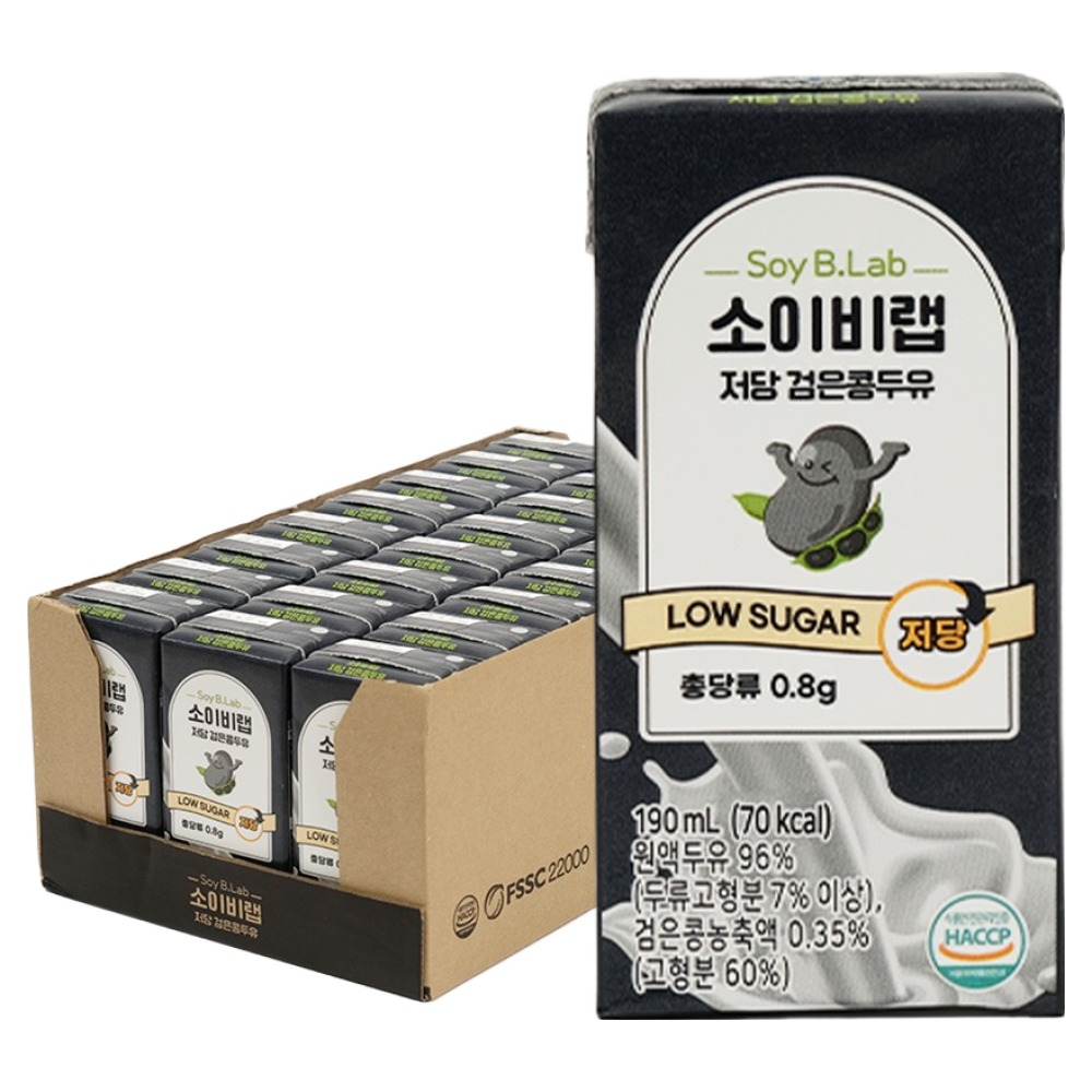 키토선생 소이비랩 저당 검은콩두유, 24개, 190ml 13,500원