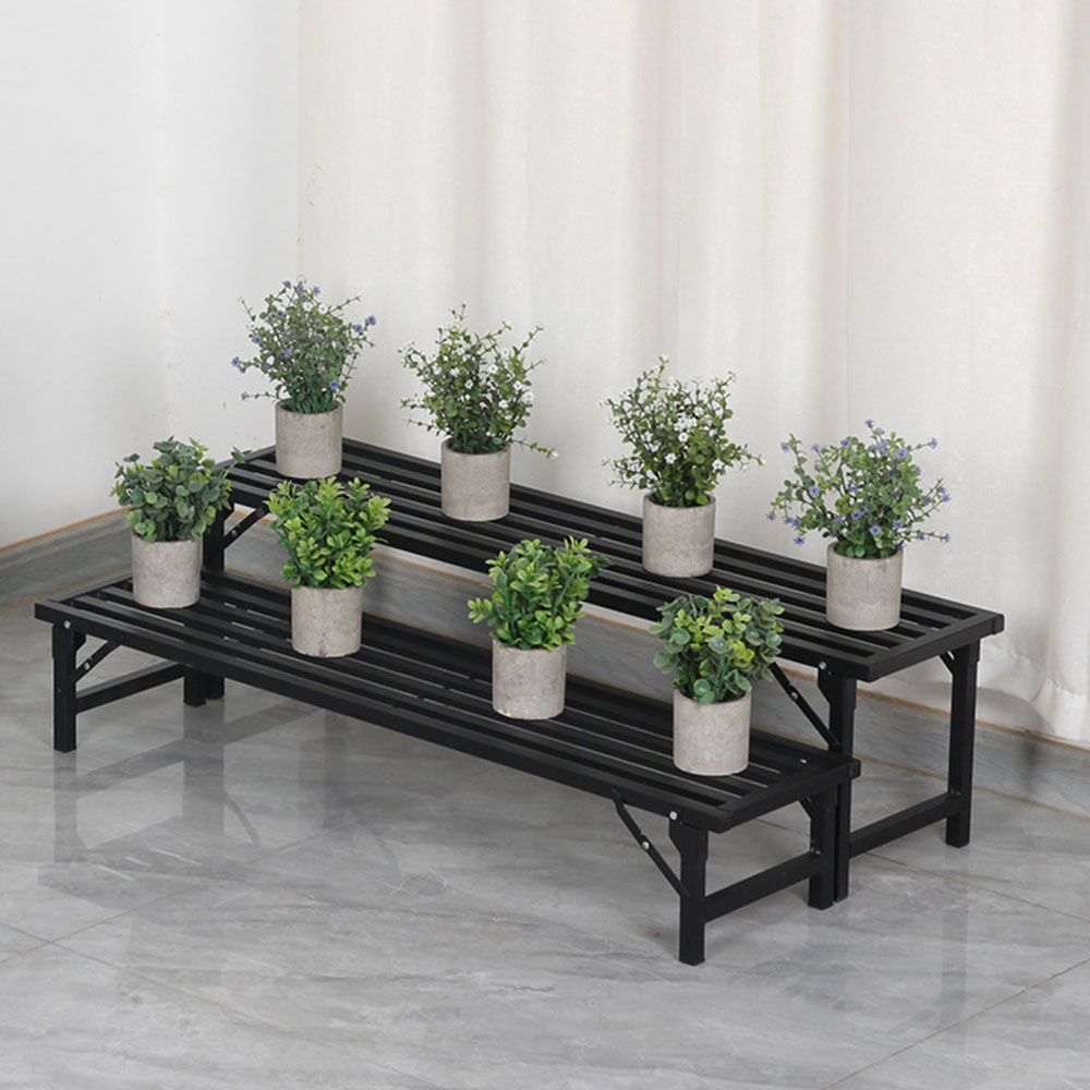접이식 철제 화분 정리대 스탠드 받침대 다이 베란다 식물 화분선반 계단식, 1개, 블랙 20,800원