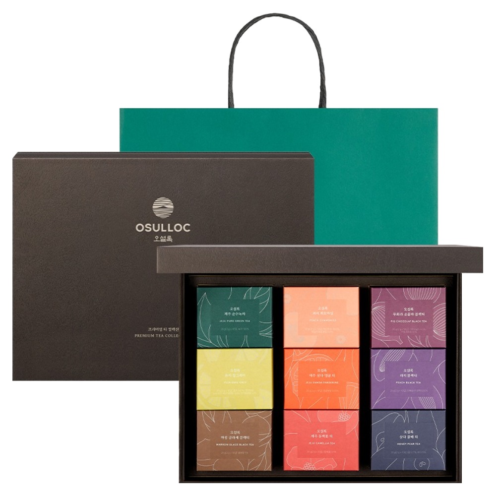오설록 프리미엄 티 컬렉션 9종 x 10p 선물세트 + 쇼핑백 58,500원