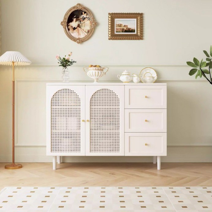 거실 북유럽 다용도 수납장 주방 예쁜그릇장 찬장 수납선반, 갈색B01 243,000원