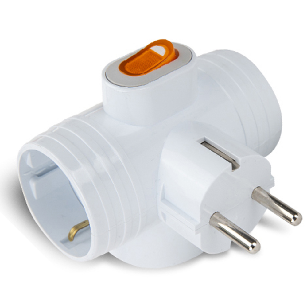 디데이마트 대기전력 차단 T형 사각3구 멀티 콘센트 안전 사각3구 절전 스위치달린 멀티탭 콘센트 돼지코 T자형콘센트 전기절약 티자형, 1개, 백 15,510원