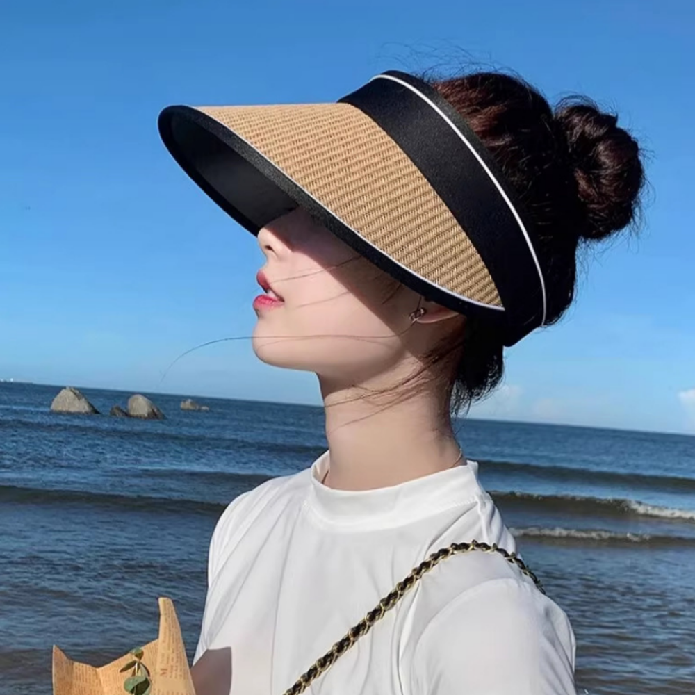 돌돌이 라탄 썬캡 시원한 여름 모자 자외선차단 여성 테니스썬캡 8,000원